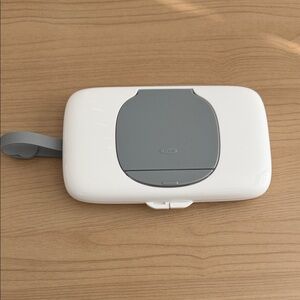 New never used OXO White and Gray Portable Baby Wipes Case